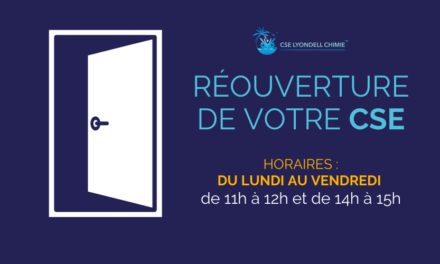 Réouverture de votre cse